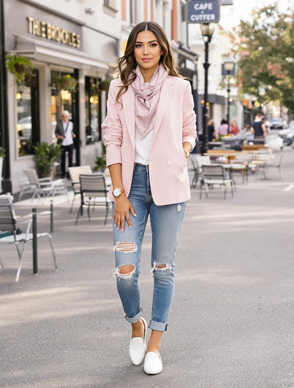stylish blazer and jeans