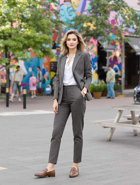stylish blazer and trousers