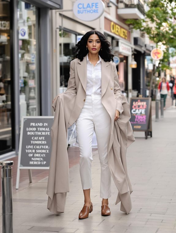 stylish blazer and trousers