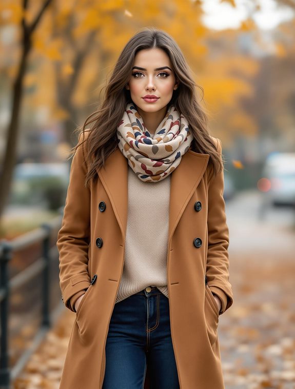 stylish fall scarf outfit