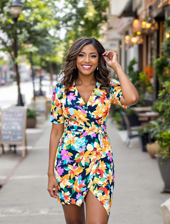 stylish flattering wrap dress