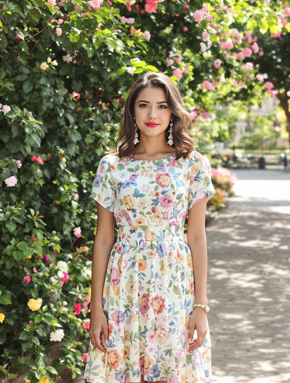 stylish floral design dress
