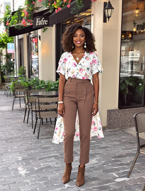 stylish floral dress outfit