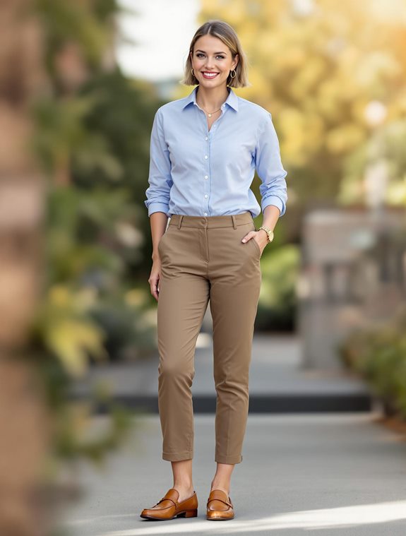 stylish footwear with trousers