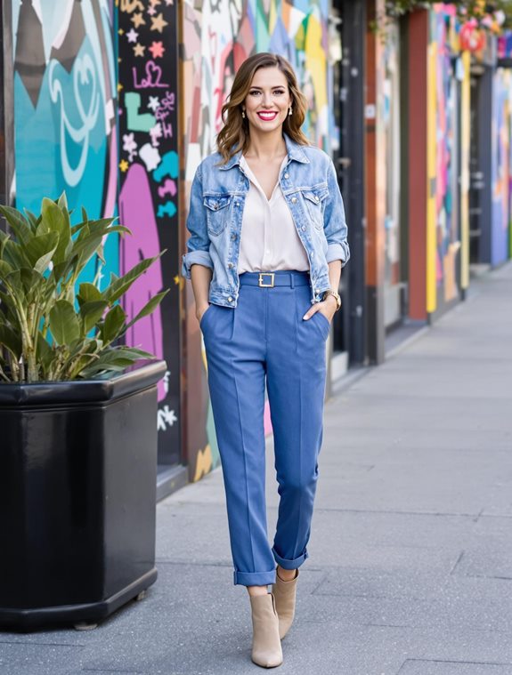 stylish layered denim jacket
