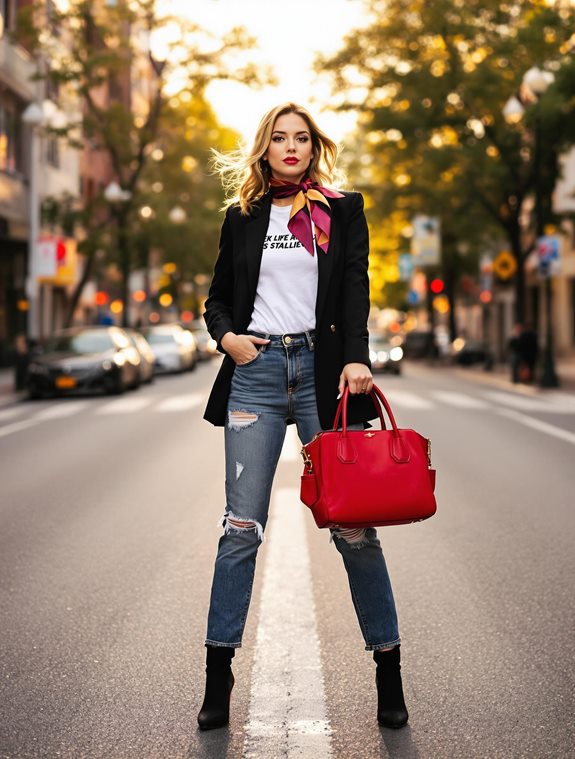 stylish layering bold accessories