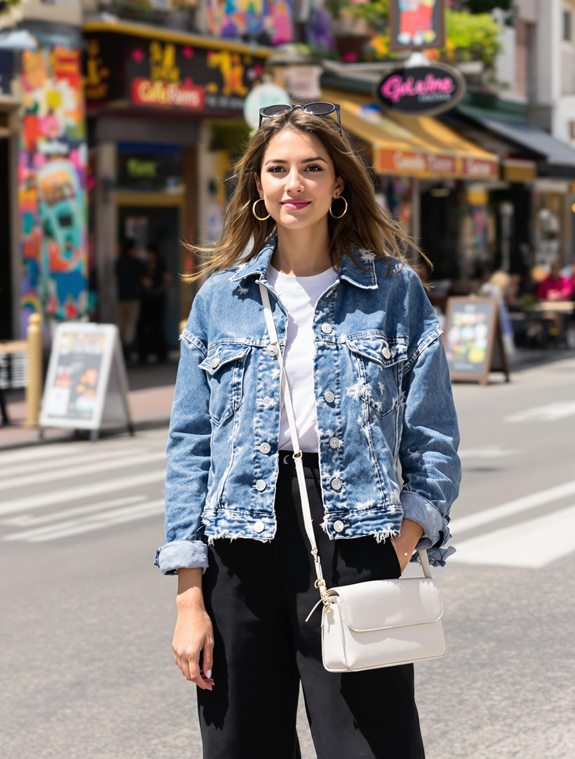 stylish oversized denim outerwear