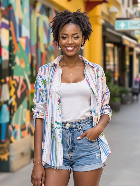 stylish summer layering ensemble