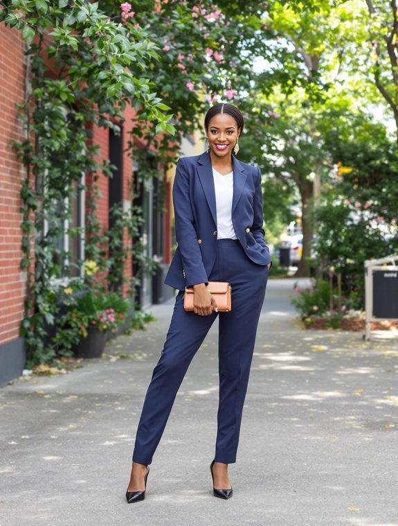 stylish tailored suit outfit