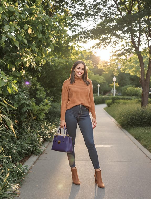 stylish turtleneck and boots
