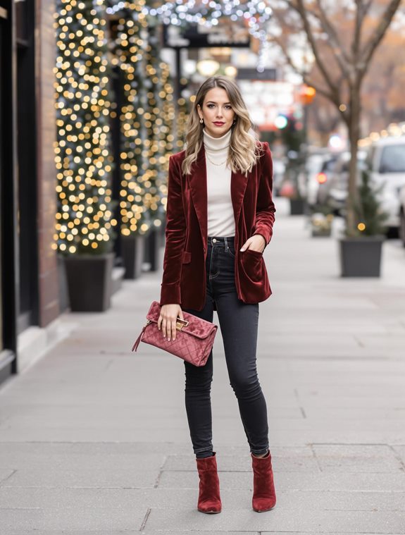 stylish velvet winter fashion