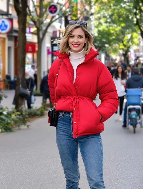 stylish warm puffer jackets