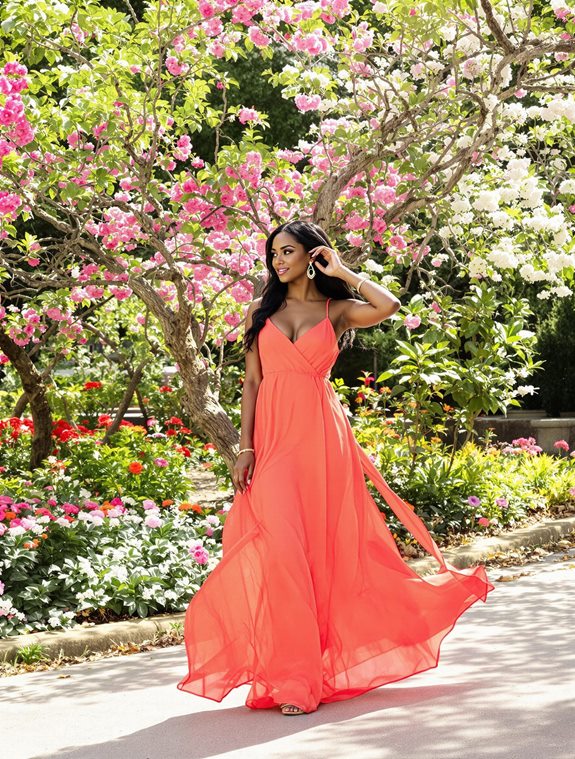 sunlit flowing maxi dress