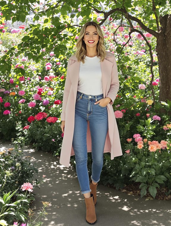 sunlit garden model photoshoot