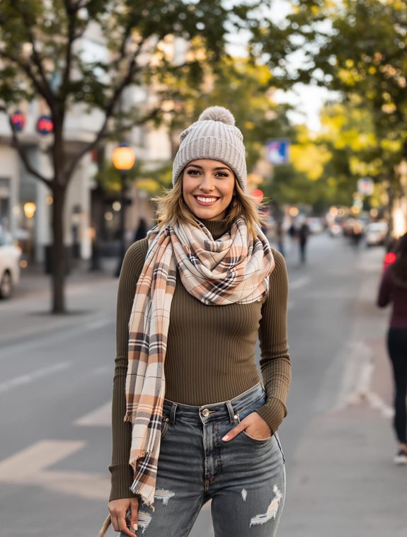 textured knit beanie hat