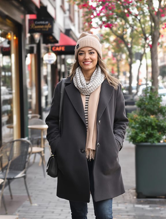 textured knit beanie model