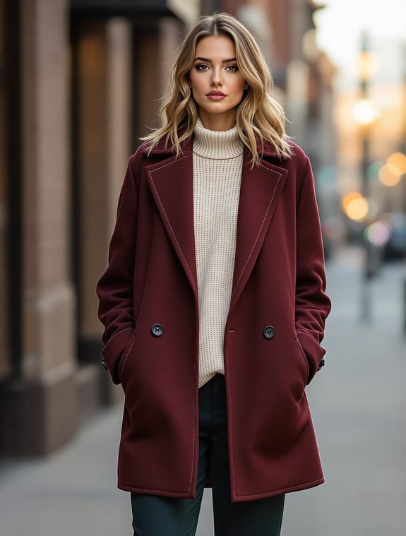 textured wool coat design