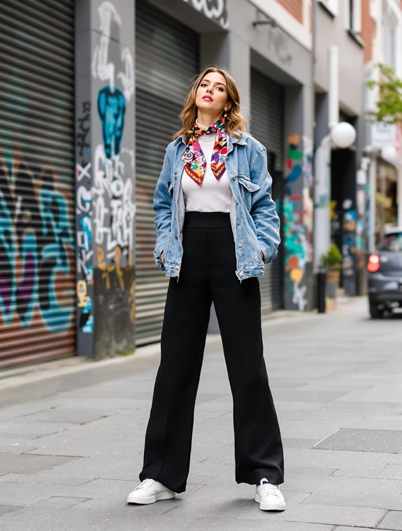 trendy oversized denim jacket