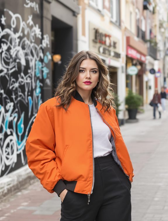 vibrant bomber jacket style