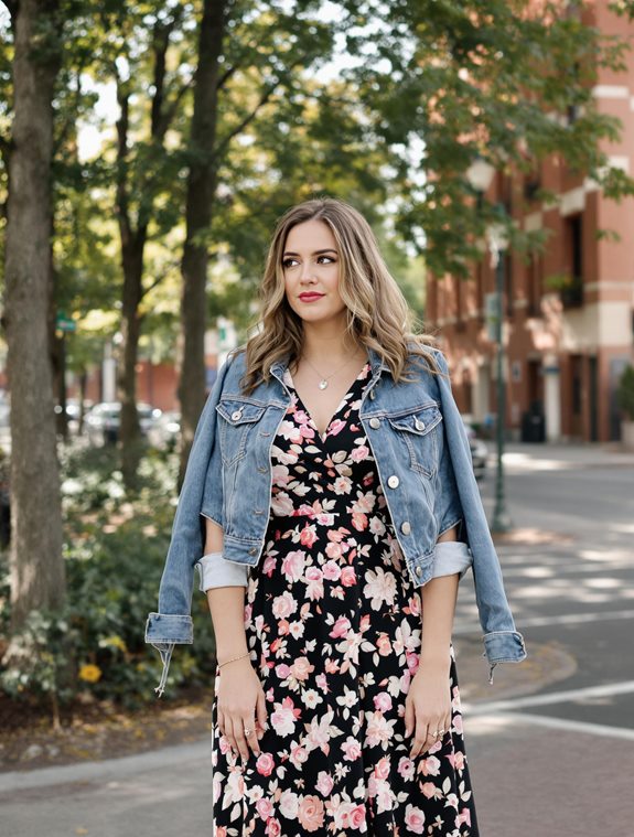vibrant floral dress design