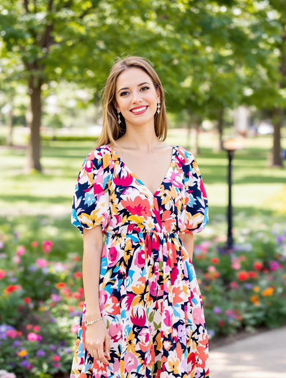 vibrant floral summer attire