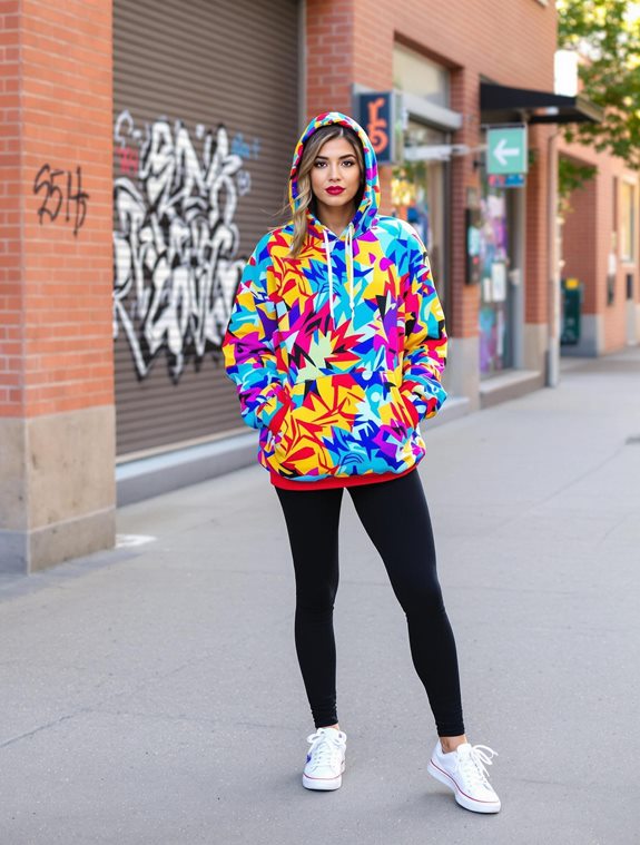 vibrant large hoodie apparel