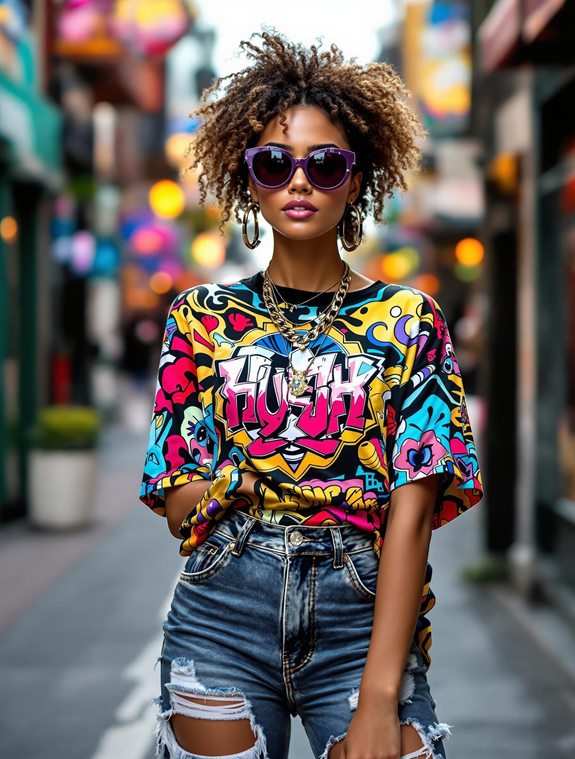 vibrant large t shirt design