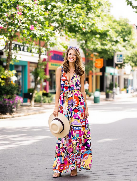 vibrant long dress design