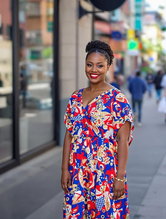 vibrant long dress design