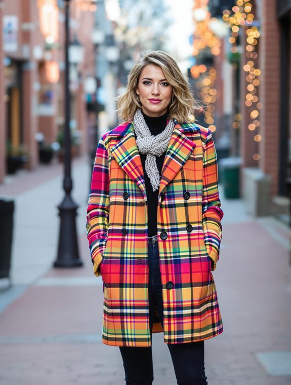 vibrant patterned outerwear showcase