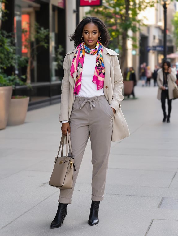 vibrant patterned scarf accessory
