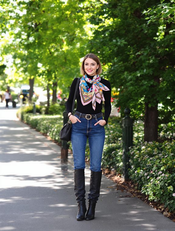 vibrant patterned scarf accessory