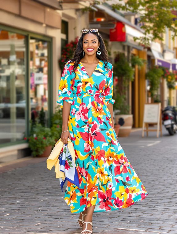 vibrant patterned vacation attire