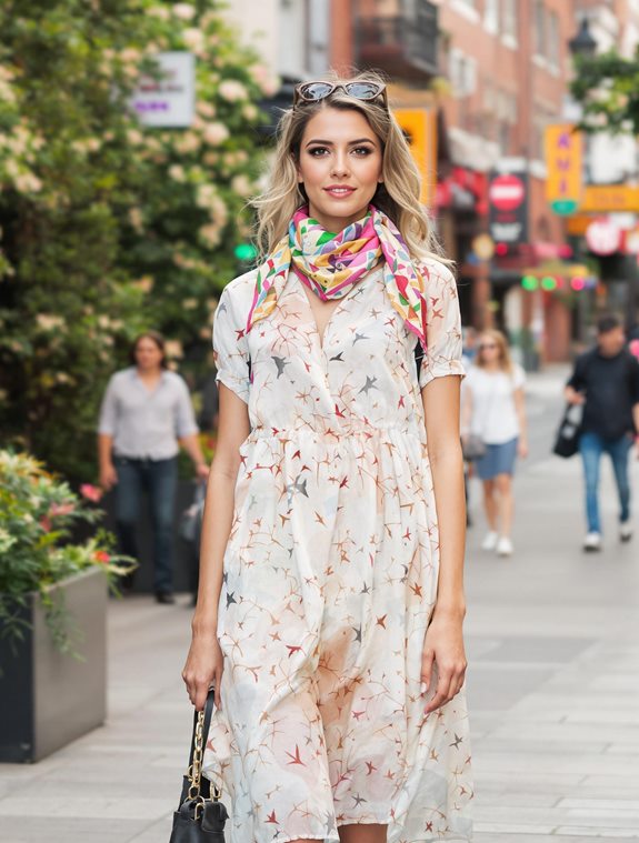 vibrant scarf with patterns