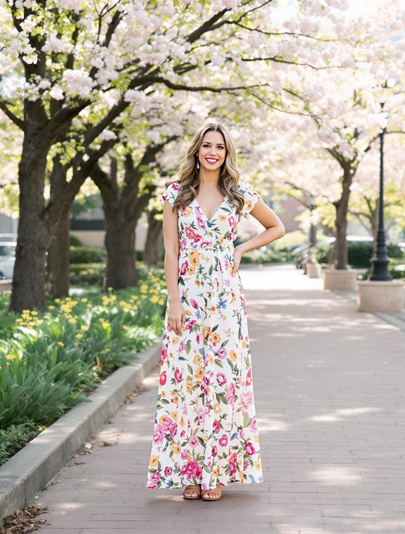 vibrant stylish long dress