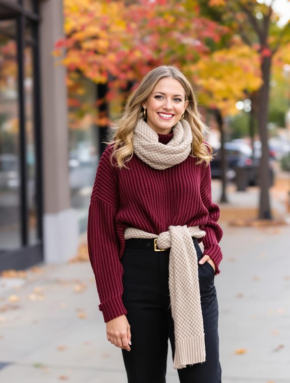 waist tied knotted scarf