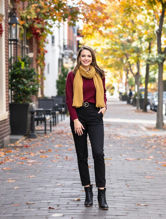 warm and stylish outfit