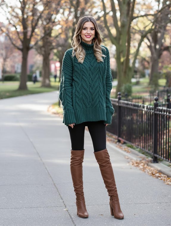 warm knit and boots