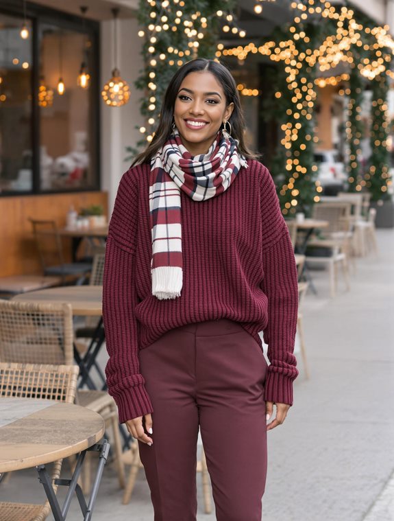 warm knit outfit combo
