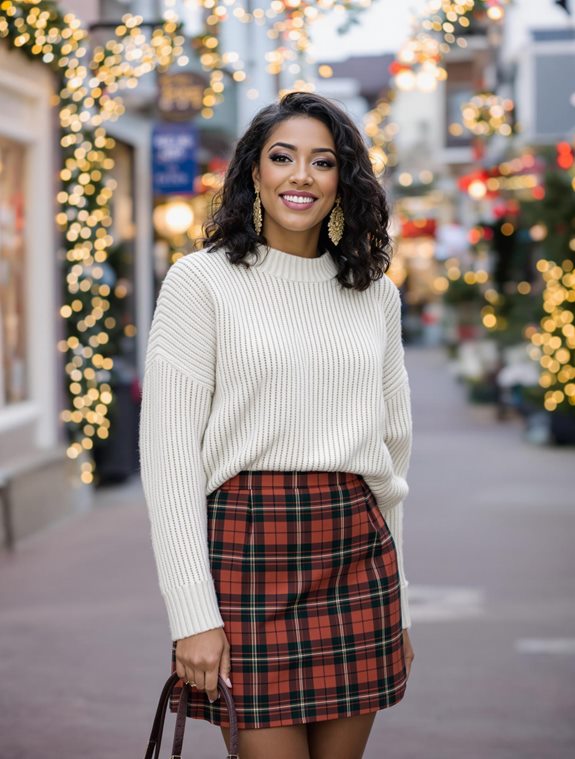 warm knit sweater outfit