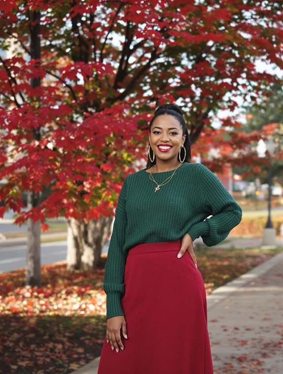warm knit sweater outfit